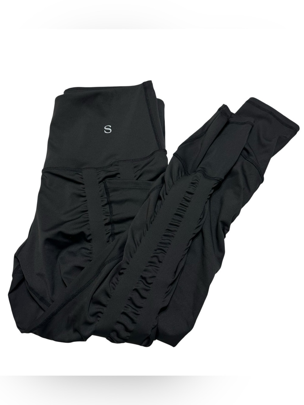 Skinnify Resistance Band Black Leggings High Waist Front Pocket Sz.XXL Active